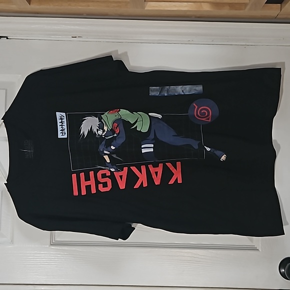 NARUTO KAKASHI BLACK GRAPHIC TSHIRT L - Picture 2 of 5
